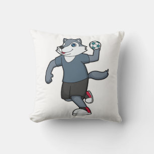 Wolf Handball player Handball Cushion