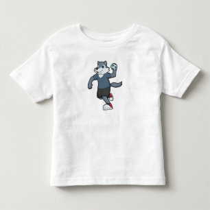 Wolf Handball player Handball Toddler T-Shirt