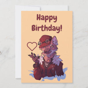 Wolf happy birthday card