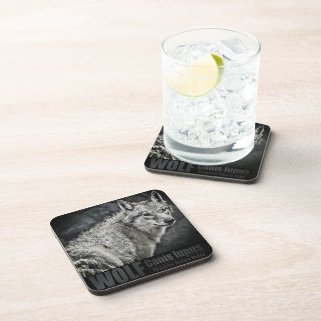 WOLF：Hard Plastic Coaster (Right Side)