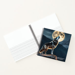 Wolf Hardcover Notebook