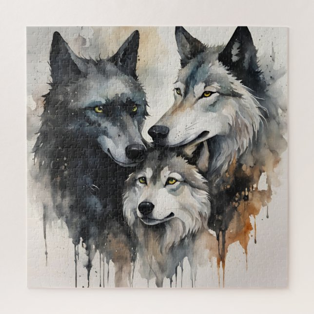 Wolf Harmony Jigsaw Puzzle (Vertical)
