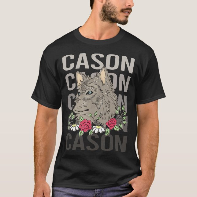 Wolf Head - Cason Name T-Shirt (Front)