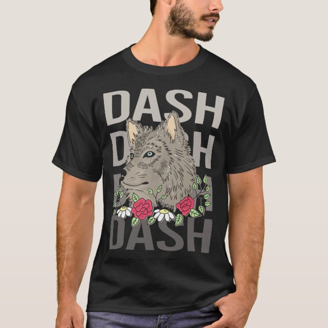 Wolf Head - Dash Name T-Shirt (Front)
