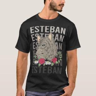 Wolf Head - Esteban Name T-Shirt
