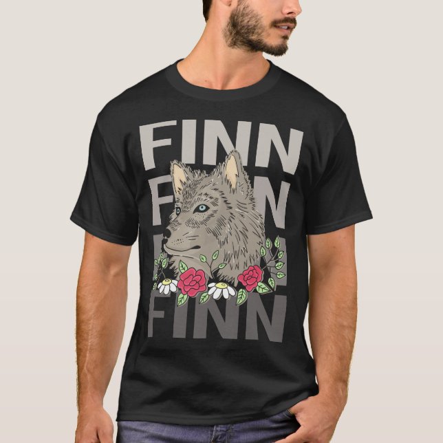 Wolf Head - Finn Name T-Shirt (Front)