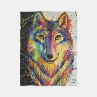 Wolf Head Fleece Blanket