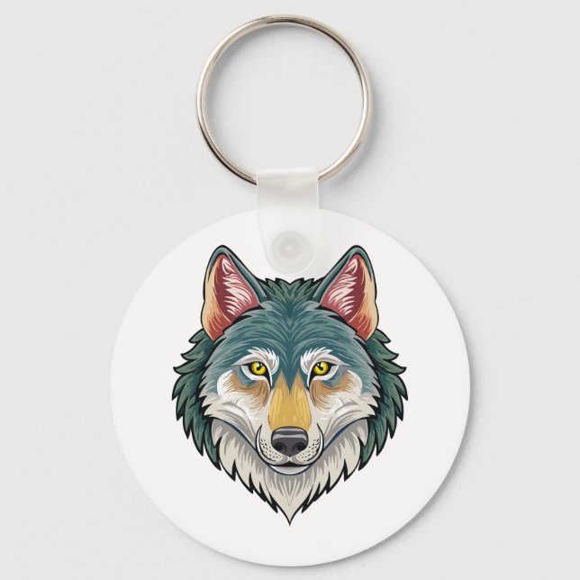 Wolf head from the front key ring (Front)