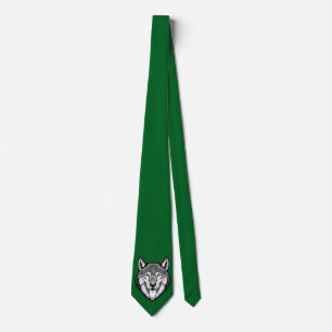 Wolf head from the front tie