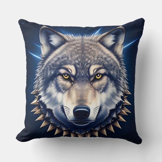 🐺 Wolf Head Intense Creative Wild Decot Cushion (Front)