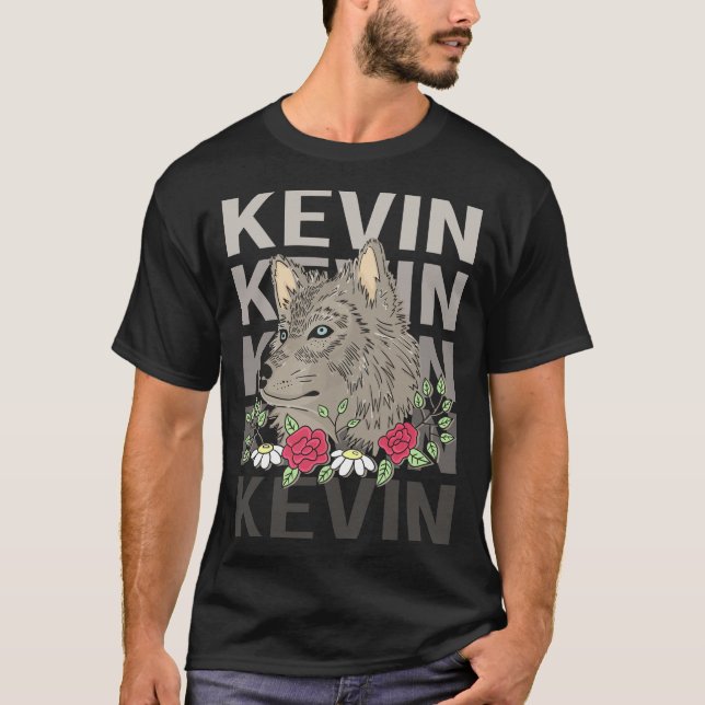 Wolf Head - Kevin Name T-Shirt (Front)
