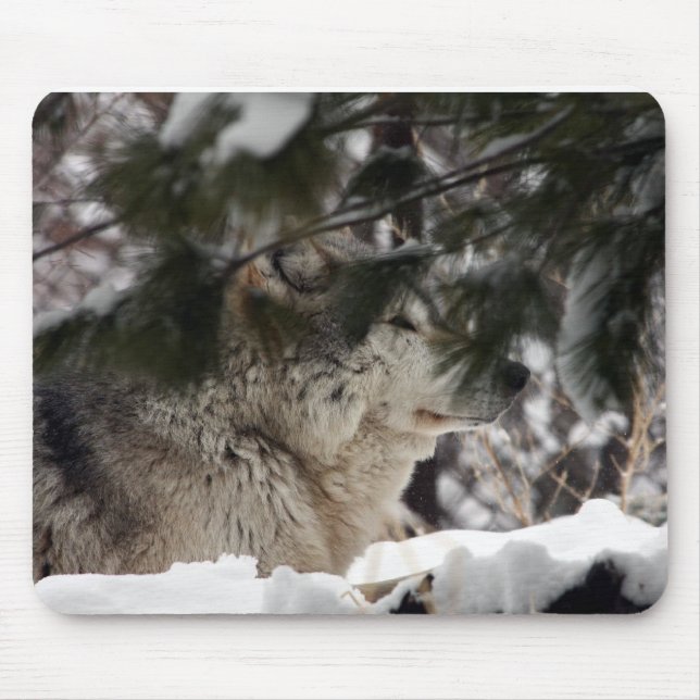 Wolf Head Mouse Mat (Front)
