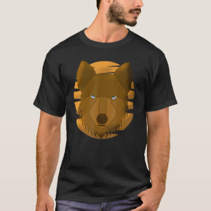 Wolf head predator face imprint with wild animal T-Shirt