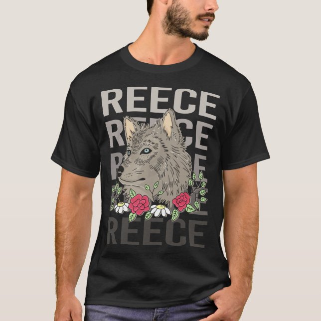 Wolf Head - Reece Name T-Shirt (Front)