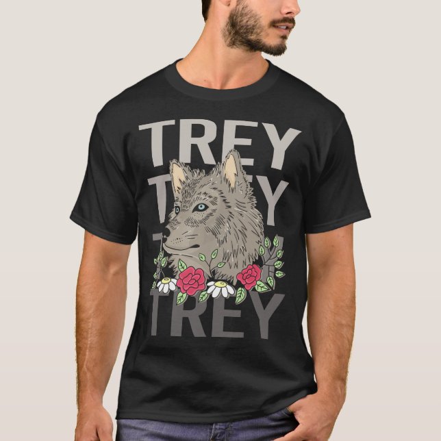 Wolf Head - Trey Name T-Shirt (Front)