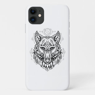 Wolf head with ethnic decorations  iPhone 11 case