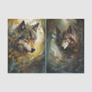 Wolf Heads  Tissue Paper