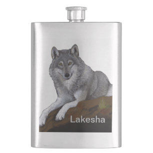 Wolf Hip Flask