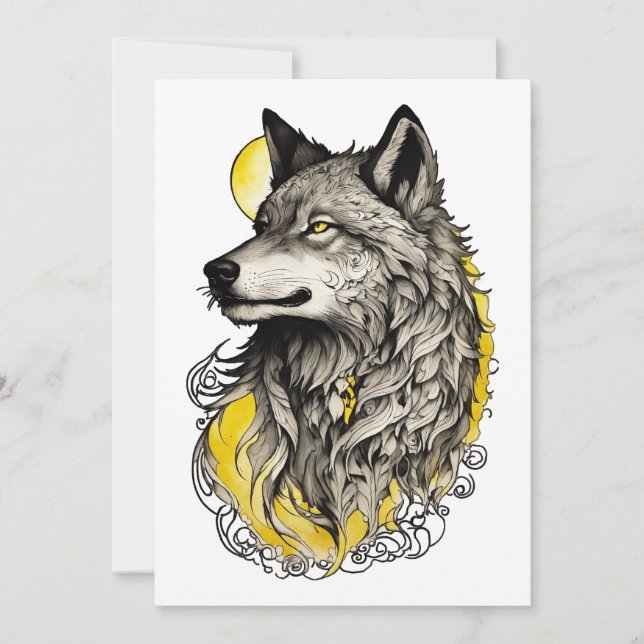 Wolf Holiday Card (Front)