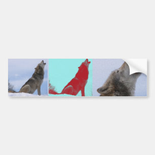 Wolf Howl Bumper Sticker