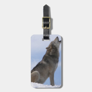 Wolf Howl Luggage Tag