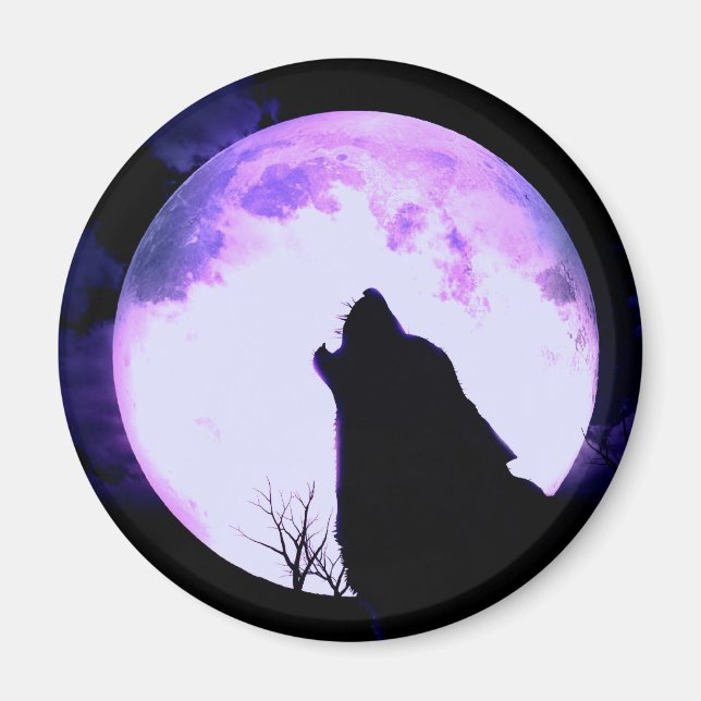 Wolf Howl Magnet (Front)