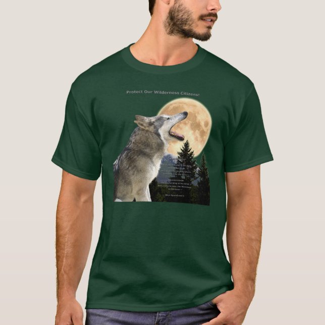 WOLF HOWL & POEM (Wolf Protection) T-Shirt (Front)
