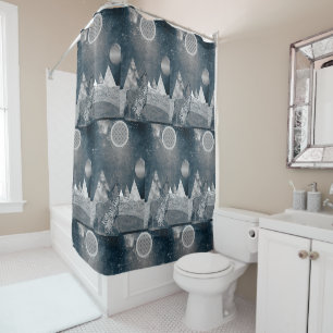 Wolf howl shower curtain
