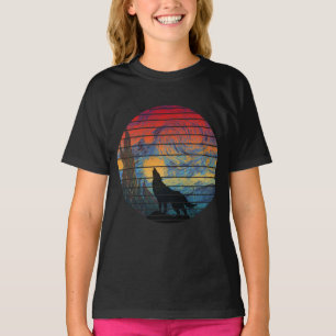 WOLF HOWLING ABSTRACT STYLE T-Shirt