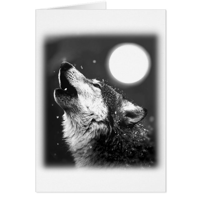 Wolf Howling at Moon (Front)