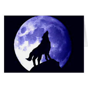 Wolf Howling at Moon