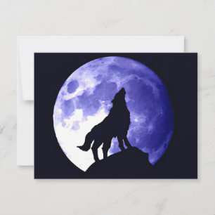 Wolf Howling at Moon