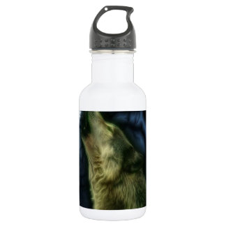 Wolf Howling At Moon 532 Ml Water Bottle