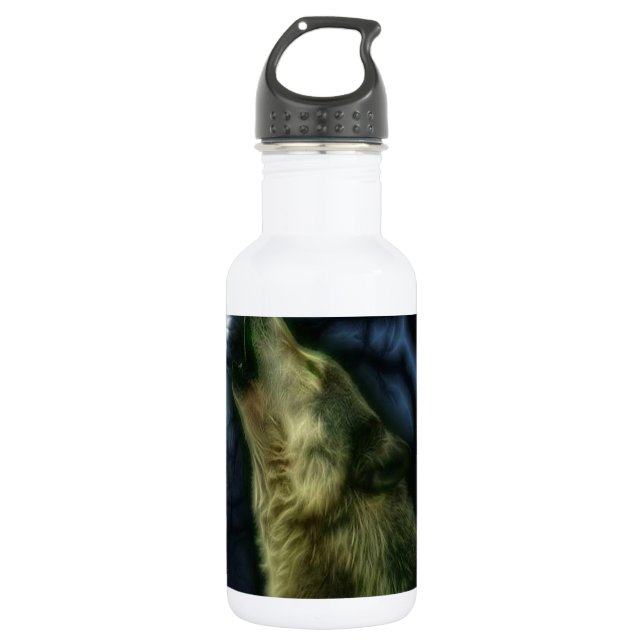 Wolf Howling At Moon 532 Ml Water Bottle (Front)