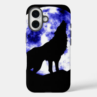 Wolf Howling at Moon iPhone 16 Case