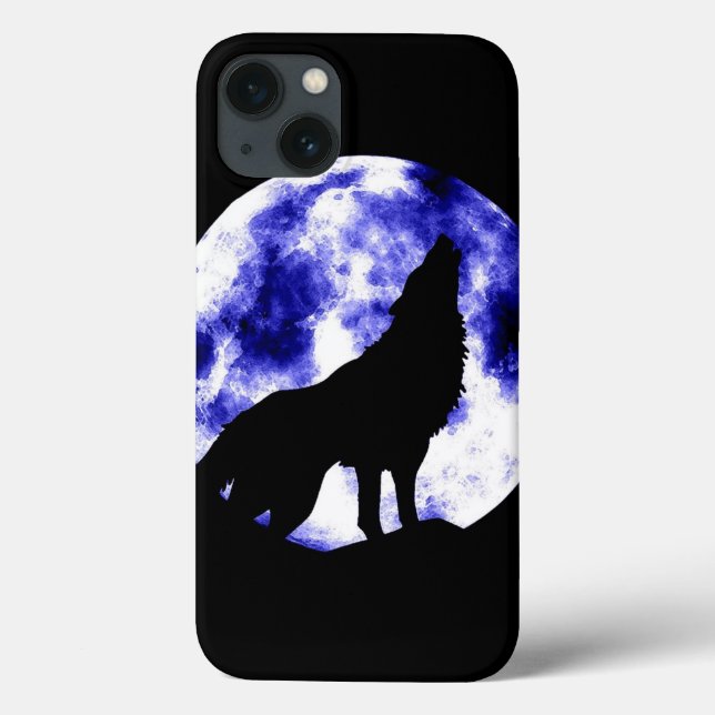 Wolf Howling at Moon Case-Mate iPhone Case (Back)