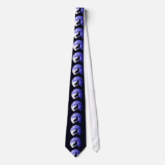 Wolf Howling at Moon Custom Tie