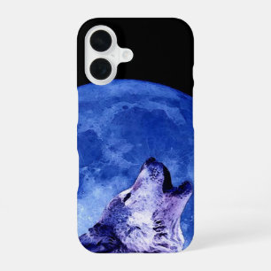 Wolf Howling at Moon iPhone 16 Case