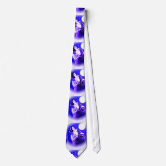 Wolf Howling at Moon Neck Tie