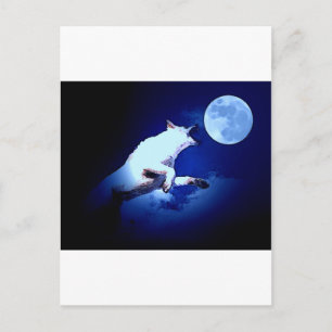Wolf Howling at Moon Postcard