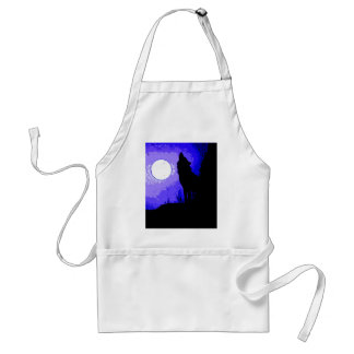 Wolf Howling at Moon Standard Apron