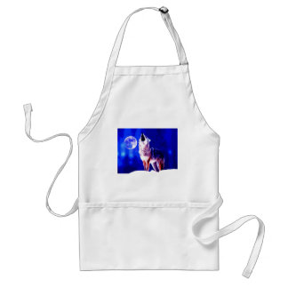 Wolf Howling at Moon Standard Apron