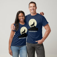 Wolf Howling at the Moon Illustration Personalised