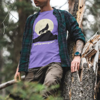 Wolf Howling at the Moon Illustration Personalised