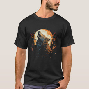 Wolf Howling At The Moon National Park Alaskan Wil T-Shirt