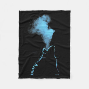 Wolf Howling At The Moon Starry Night Wolves Anima Fleece Blanket