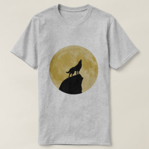 Wolf Howling at the Moon T-Shirt