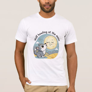 Wolf Howling at the Moon T-Shirt