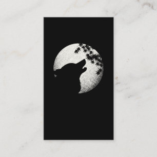 Wolf Howling Beautiful Animal Moon Business Card
