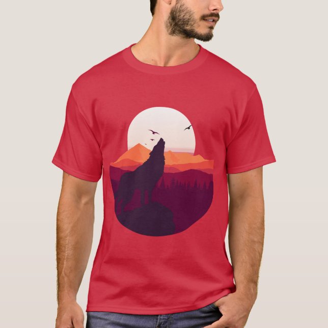 Wolf Howling best gift father's day T-Shirt (Front)